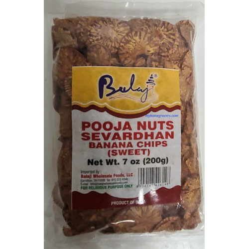 POOJA NUTS BANANA CHIPS SWEET 200 GMS